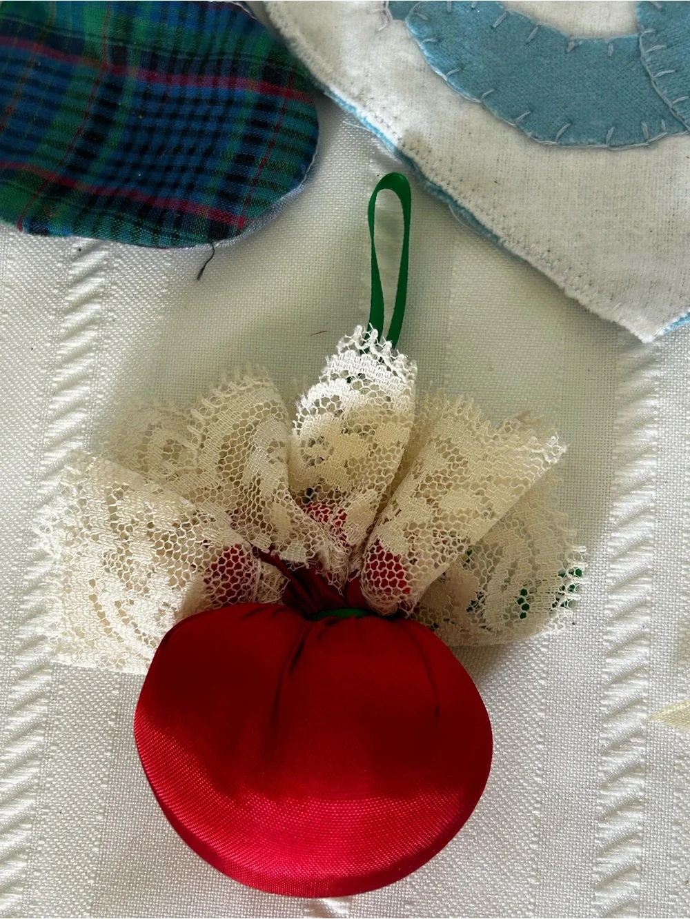 Vintage Christmas Tree Ornament Set Snowman Sleigh Reindeer Angel Stocking